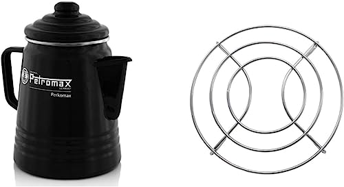 Petromax Spar-Set Perkolator plus Drahtuntersetzer Kaffe- und Teekanne