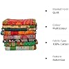 Royal Craft Couvre-lit indien vintage Kantha fait à la main réversible en coton 1 couette couleurs assorties RCKQT0096 RCKQT0096 140 x 216 cm