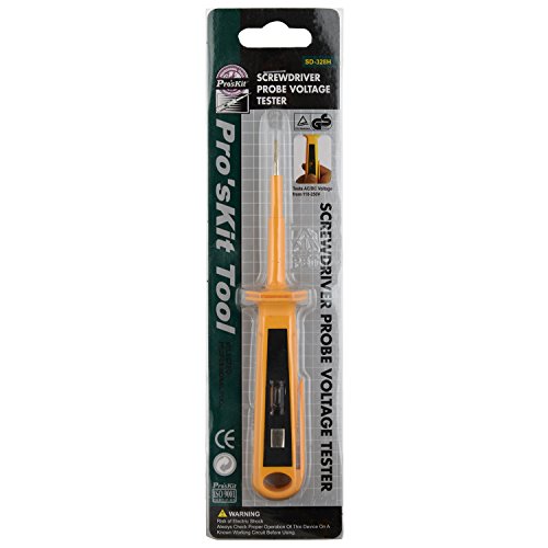 Image of Proskit SD-328H Plastic Screwdriver Probe Voltage Tester (Yellow)