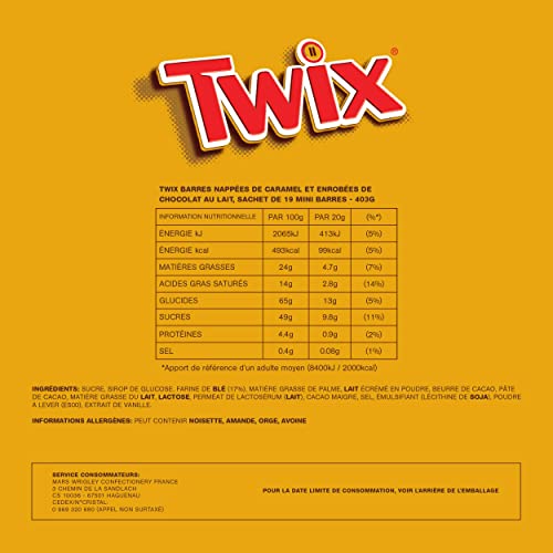 Twix mini barres chocolatées biscuit nappage au caramel au lait - vue 3