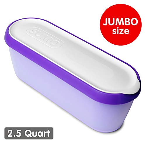 SUMO Jumbo Homemade Ice Cream Containers: Dishwasher Safe Tub. 2.5 Quart (Purple)
