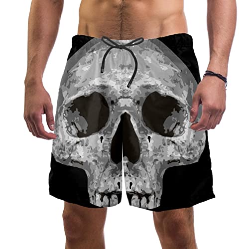 Maillots de bain pour hommes de plage imprimé squelette pour le surf