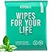 HyperGo: Full Body Fitness Wipes - Body Cleansing Wipes - Clean Off Odor and Sweat- Refresh and Moisturize Skin - All Natural Ingredients - Mint Scent