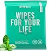 HyperGo XL Body Wipes for Women & Men 12 x12 Rinse-Free Full Body Cleansing Wipes 20 Count Pack - Mint | Biodegradable, Hypoallergenic, Aloe-Infused | Gym, Festival, Camping Essentials