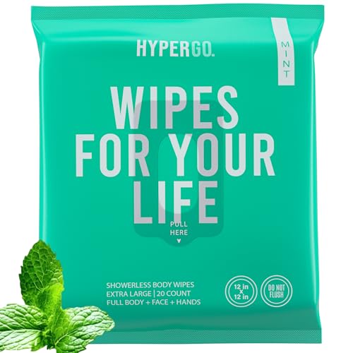 HyperGo XL Body Wipes for Women & Men – 12' x12'...