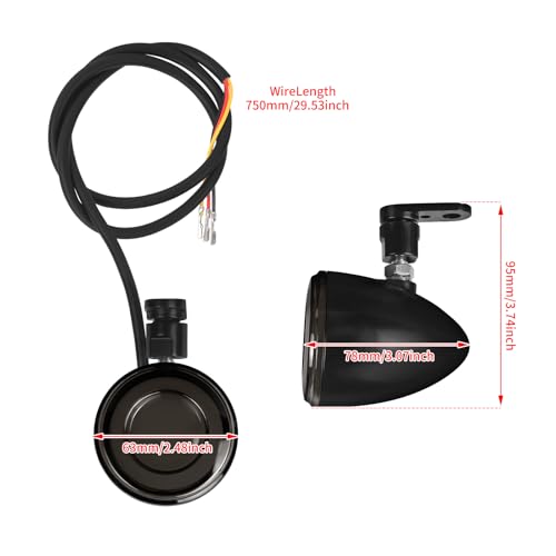 HDBUBALUS Turn Signal Light Front Bullet LED Running Lights with Relocation Kit Fit for Harley Sportster 883 1200 Dyna Touring Road King FLHR Road Glide Softail 1986-2024(Pure Black) by HDBUBALUS - Used condition - Image 4