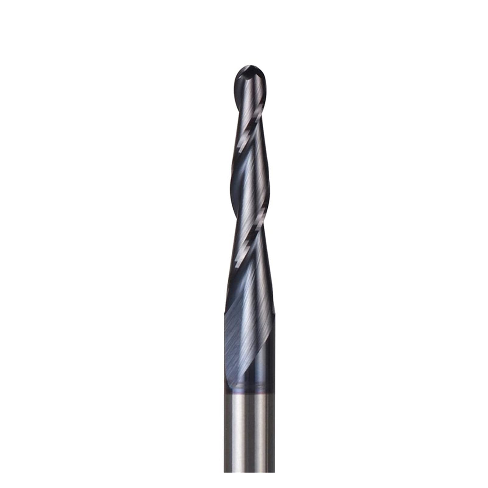 5 sztuk/partia stożkowa głowica kulowa frez spiralny z węglika wolframu, 3,175 mm, nanopowłoka, frez CNC, stożkowy frez CNC do drewna i metalu (5PC R1.0 D3.1 HRC62)