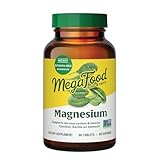 MegaFood Magnesium Supplement with Fermented Magnesium Glycinate - Chelated - Supports Heart & Nervous System - Vegan Gluten-Free Non-GMO Kosher - Made Without 9 Food Allergens - 60 Tablets