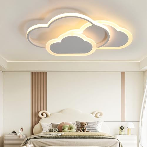 SanBouSi Wolken Deckenlampe 36W - LED Kinderzimmerleuchte Mit Augenschutz