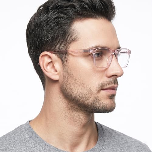 Image of UV Protection Glasses Blue Cut Blocking Harmful Rays Glasses for Men & Women Zero Power Computer Specs Eye Protection Lightweight Frame with Case & Cleaning Cloth
