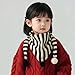 KORADI Girls Triangle Scarf Winter Warm Stripe Wraps Boys Fashion Neck Gaiters with Pom 2-8 Years