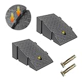 DUNTSEI Kerb Ramps Portable Ramp Wheelchair Ramp Lightweight Width Expandable High Reflective,7-16cm High Ramps for Mobility Scooters, Set of 2 (6 inch high)