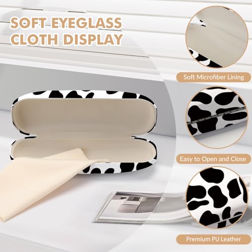 Image of Glasses Case Hard Shell,Portable Protective Eyeglasses Case, Eyeglass Holder Box with Cleaning Cloth, for men women