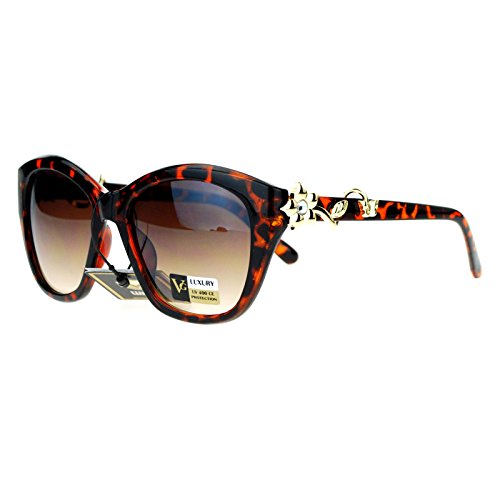 Vintage Floral Design Rhinestone Sunglasses Womens Fashion Eyewear2