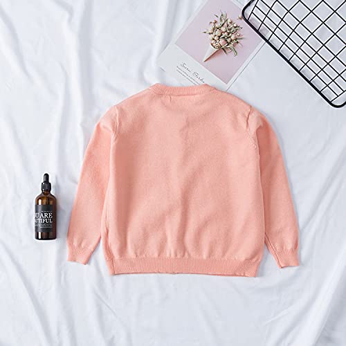 1-7T Little Boys Girls Cute Button-Down Cardigan Sweater Crew Neck Cardigan Coat Toddler Cotton School Knit Sweater3