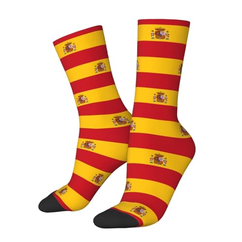 Légères Chaussettes Sport Drapeau De L'Espagne Socks Classiques Chaussettes De Sports Pour Courir Femme Training 40Cm