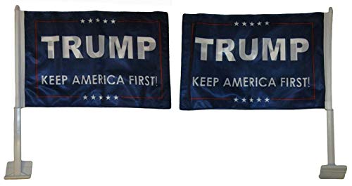 Trade Winds 12x18 Trump Keep America First! Blue Double Sided Knit Car Vehicle 12x18 Flag