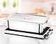 ROMMELSBACHER Warmhalteplatte WPR 307/E - Gastro, Edelstahl, Sicherheits-Floatglas, stufenlos regelbar 40-105 °C, Fläche 53 x 32,5 cm, für Behälter 1/1 GN Format, Ein-/Ausschalter, Made in Germany