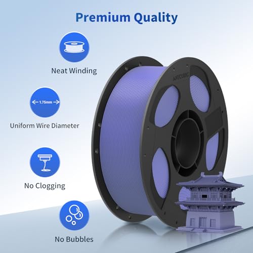 Image of Anycubic PLA 3D Printer Filament, Intelligent PLA Filament Enhanced Smart Printing, 3D Printing PLA Filament 1.75mm Dimensional Accuracy + /- 0.02mm, 1KG Reusable Spool (2.2 lbs), Interstellar Violet