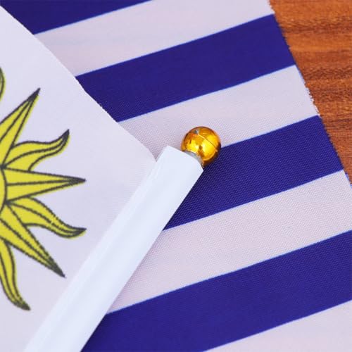 Banderas de mano de poliéster de gran resistencia para eventos nacionales y deportivos, 100 uds 5