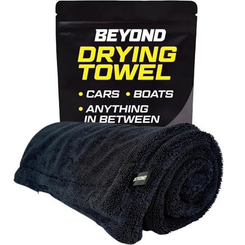 Beyond Drying Towel - Super Absorbent Large Premium Microfiber Detailing Towel for Cars and Boats - 3-Pack