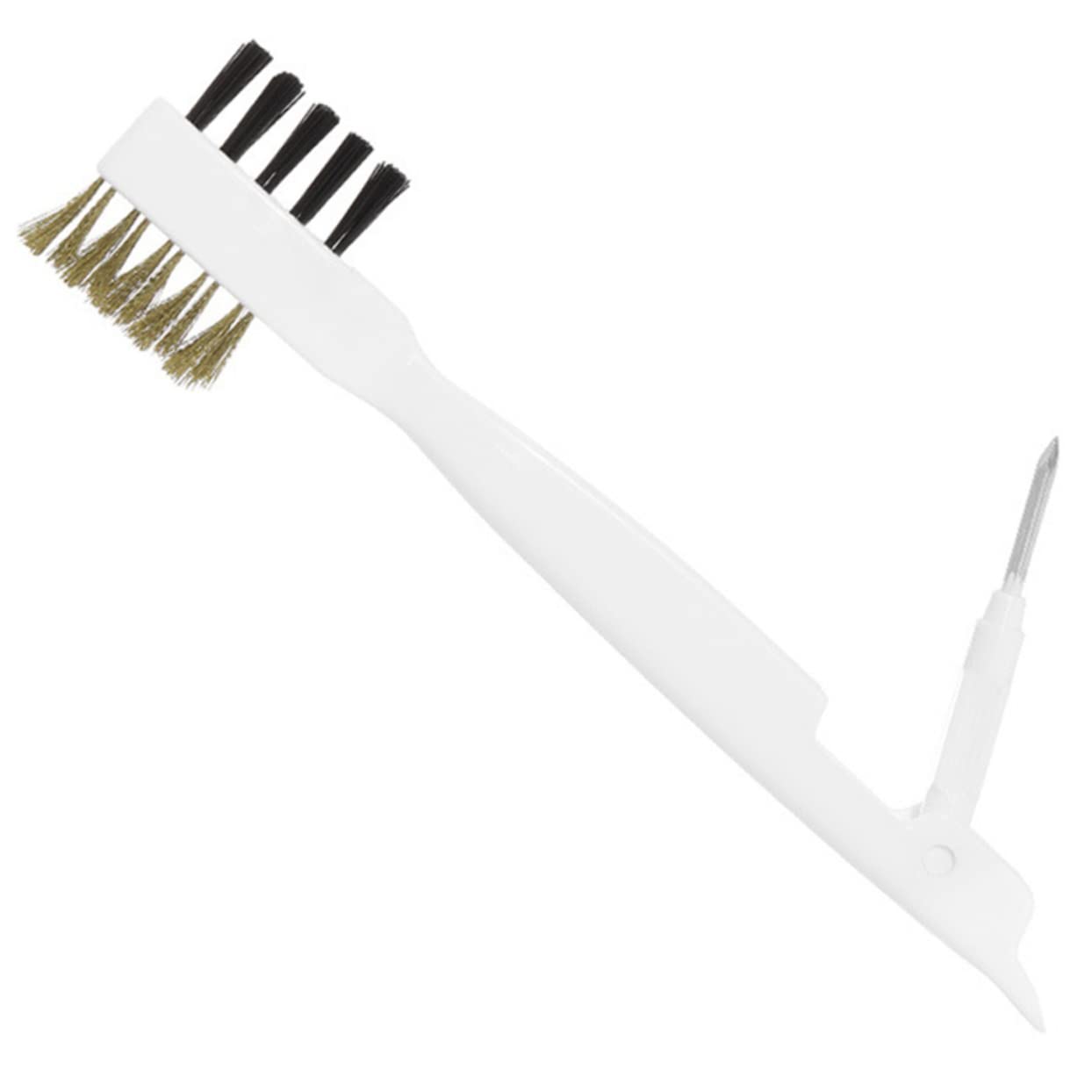 NOLITOY Gas Stove Wire Brush Stiff Bristle Cleaning Scrub Brush for Kitchen Multi Purpose Stove and Scraper for Removing Grease and from Stove Tops and Gaps