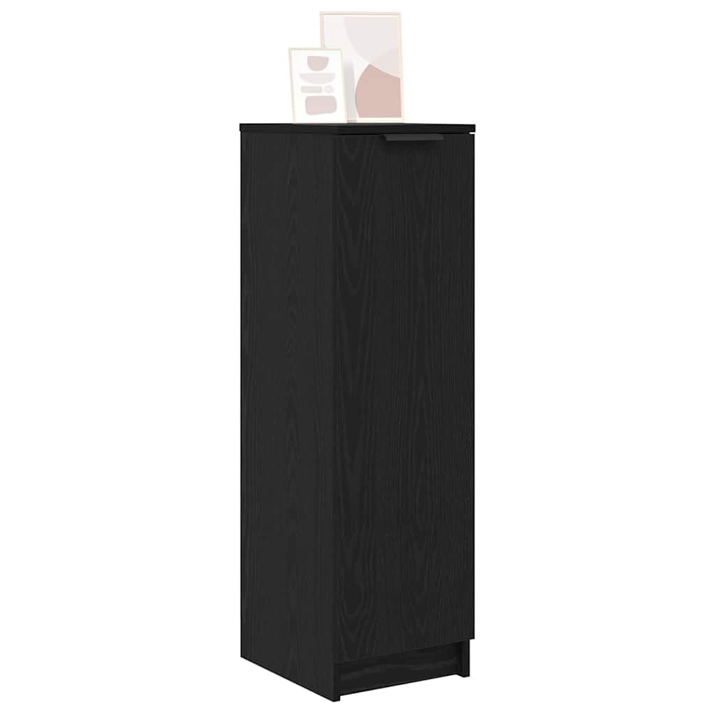 vidaXL Meuble à Chaussures Chêne Noir 29,5 x 35 x 101 cm Rangement Moderne
