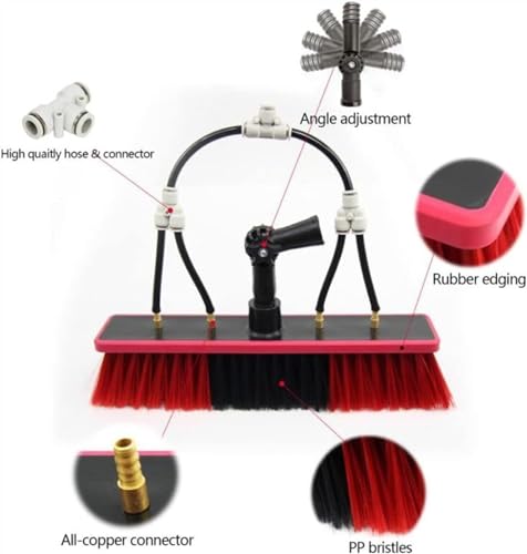 Spazzola in fibra di carbonio Teles da 11,8 m, strumento di pulizia retrattile ad acqua per pannelli solari e alta gth, ideale per una pulizia efficiente all'esterno.