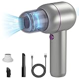 awozie Handstaubsauger Akku 5200PA Handstaubsauger Auto, Mini Staubsauger Langlebigem Tragbarer mit Saug- und Ausblasfunktion für Reinigung von Staub,Schmutz und Tierhaaren für Auto und Zuhause
