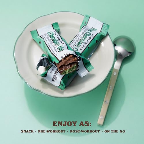 Image of Barebells Mint Chocolate Crisp Protein Bar - 20g Protein - No Added Sugar - 12 x 55g High Protein Snack - Post Workout Snack