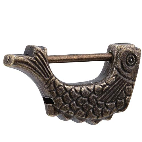 Sourba Vintage Padlock,Retro Metal Lock Ancient Chinese Style Lock Home Decor #TOP29