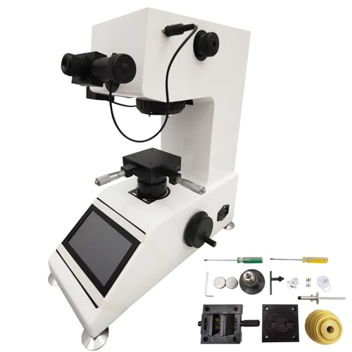 TECHTONGDA Automatic Turret Micro Digital Vickers Hardness Tester Gauge HVST-1000Z Precision Touch Screen Vickers Indenter for Metal Steel