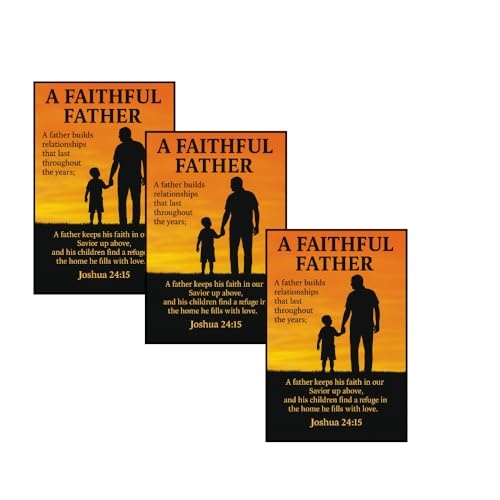 Biblebanz Father's Day Bible Verse Faithful Father Magnets for Dad (10 Count)