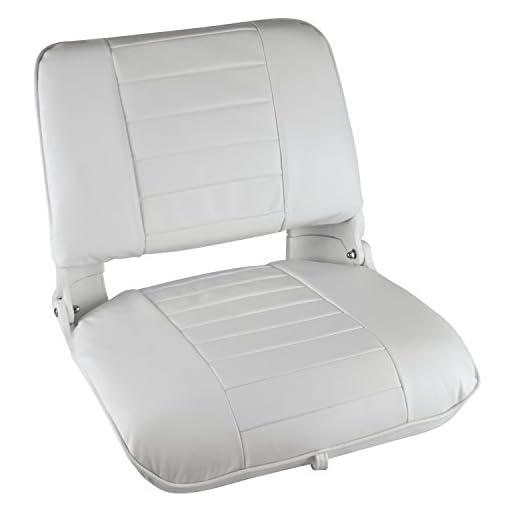 Wise 8WD135LS-710 Pro Style Clam Shell Folding Boat Seat with Removable Cushions, White