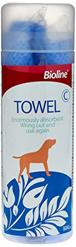 Bioline Pet Bath Towel 66x43cm,Highly Absorbent Pet Cleaning Towel