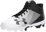 Under Armour Men's Leadoff Mid RM, Black (001)/White, 7.5