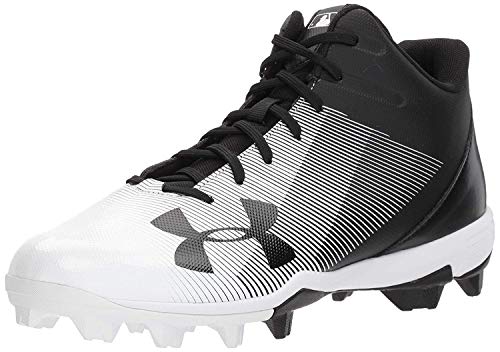 Under Armour Men's Leadoff Mid RM, Black (001)/White, 7.5
