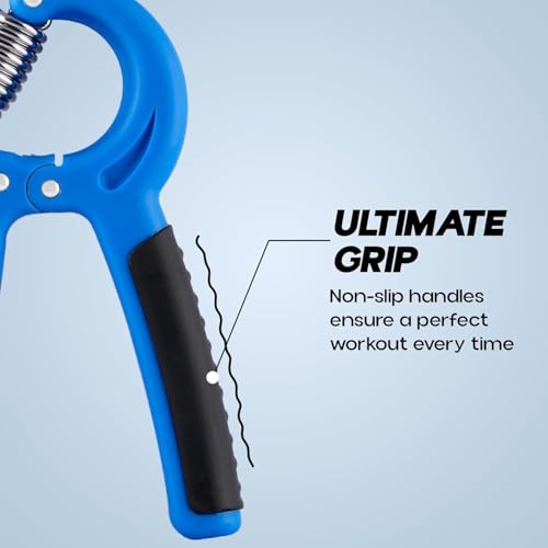 Image of Hand Grip Workout Strengthener, Adjustable Hand Gripper for Men & Women for Gym Workout Hand Exercise Equipment to Use in Home for Forearm Exercise, Finger Power Gripper 5kg-60 Kg Multi colour