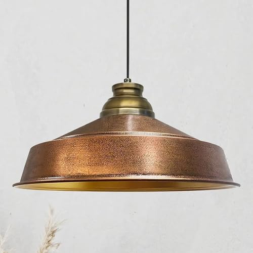 Suspension Luminaire Industrielle bamyum en métal cuivre de 40 cm pour salon
