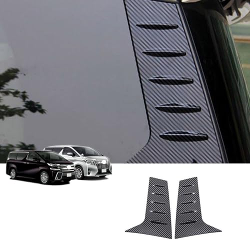 FOR 新型 アルファード30系 ヴェルファイア30系 カスタムパーツ ウィンドウCピラーモールディング ウィンドウモールディング カーボンファイバーテクスチャ ABSプラスチック 装飾 保護 取り付け簡単2PCS アルファード30系 アクセサリー