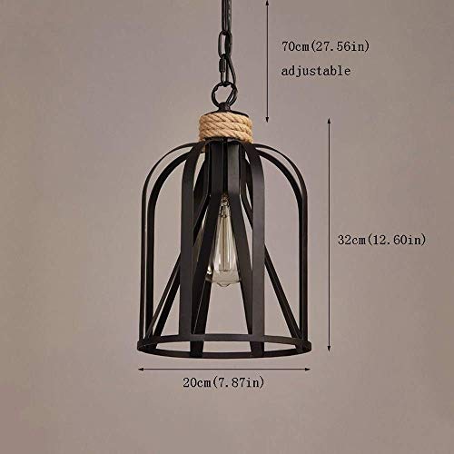 Lustre industriel vintage en corde pour éclairage de bar rustique - 8