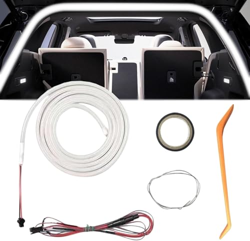 Auto Kofferraum Lichtstreifen 4m Wasserdichte Flexible Car Trunk Light Strip Kofferraumbeleuchtung Led Automatischer Sensor Tail Box Led Strip Lights für Auto Kofferraum Innenbeleuchtung Dekoration
