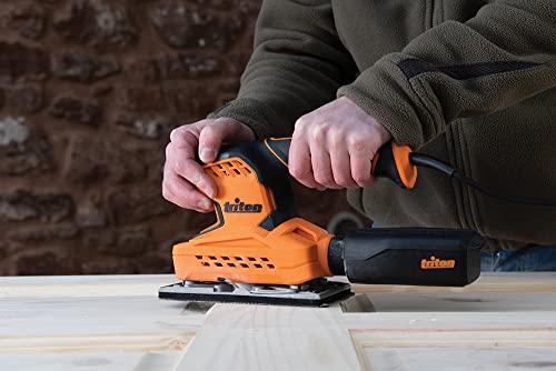 Triton Ttrdss 2 Amp Orbital Sander 1/3" Sheet, Orange #TOP5