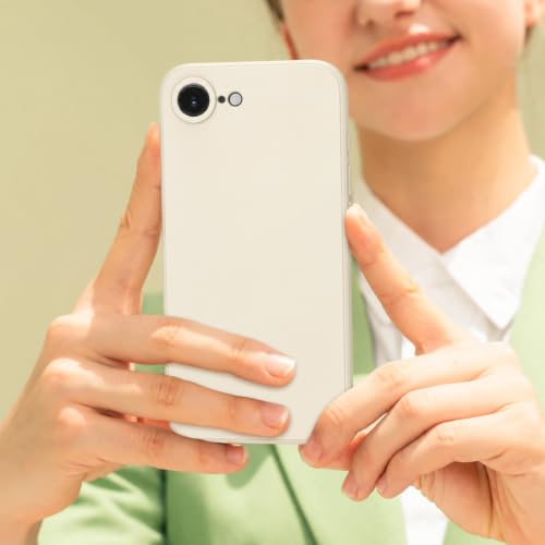 Image of DIZORO Square Microfiber Candy Case Compatible for iPhone 17e / iPhone 16e Shockproof Slim Back Cover Liquid Silicone Case - Stone Grey