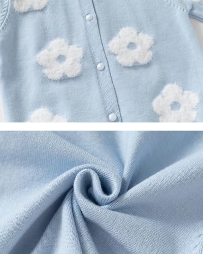 Image of CM-Kid Girl's Knit Sweater Cardigan Heart Long Sleeve Button Up Jacket Coat