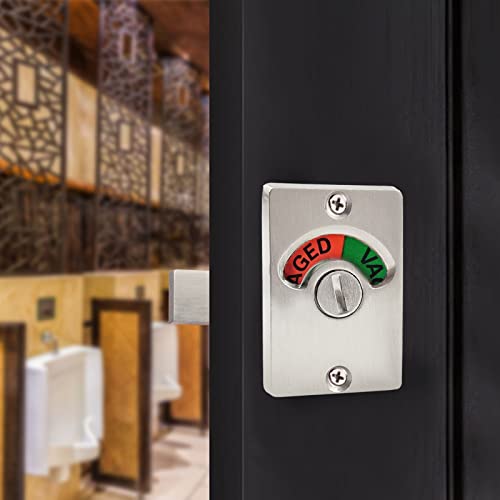 Vacant Occupied Bathroom Lock, Zinc Alloy Latch Indicating Lock Bathroom Door Privacy Lock Indicator Bolt Vacant/Engaged Bathroom Wc Public Restroom Toilet Privacy Partition Door Lock Latch #TOP6