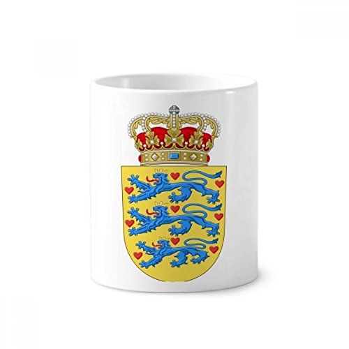 Porte-céramique Danemark emblème tasse blanche 350ml pour brosse à dents et stylos