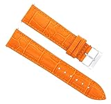 18mm Leather Watch Band Strap Compatible with Eterna Watch Orange