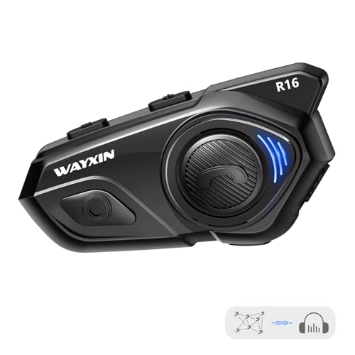 WAYXIN KIT Main Libre Moto BLUETOOH, Noir
