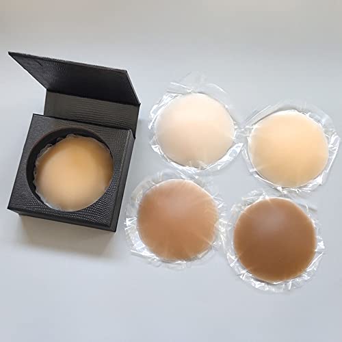 Tekeft Self Adhesive Silicone Nipplecovers Pasties - Size A-Dd Womens Bra Nipple Covers (Caramel) #TOP4